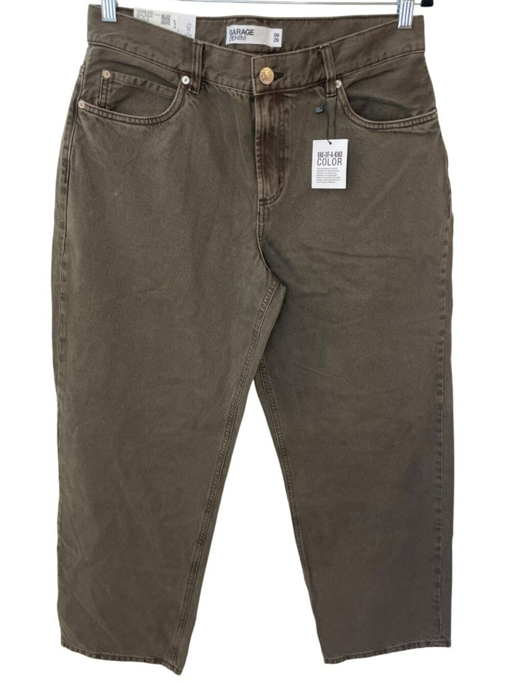 Garage Low Rise Baggy Pants Diesel Brown Denim Wmn's Sz 9/29 MSRP$75 NWT